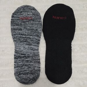 Hanes Black and Gray Casual Socks No-Show Style